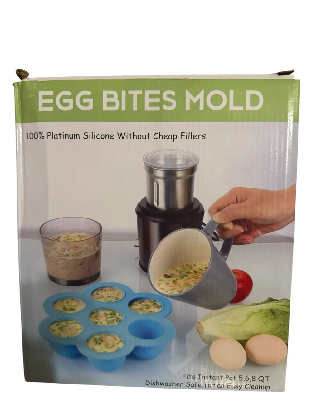 Instant Pot Egg Bites Silicone Mold 7-Cup Sous Vide Egg Bite Tray